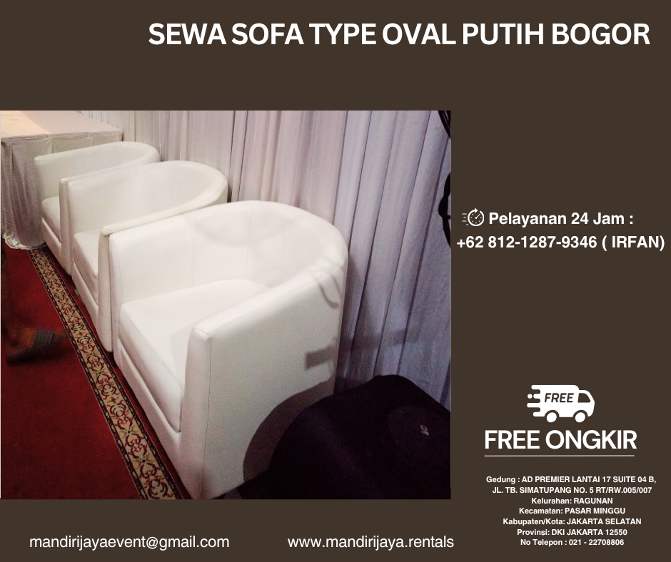 Sewa Sofa type Oval Putih Bogor