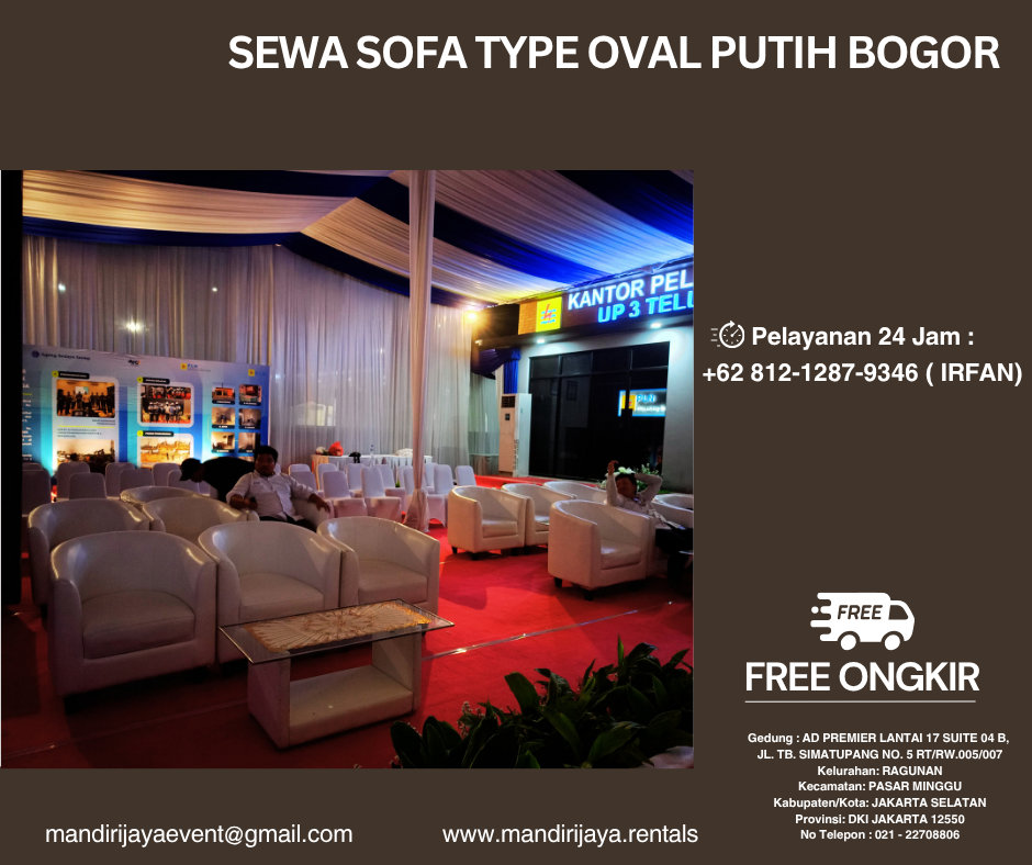 Sewa Sofa type Oval Putih Bogor