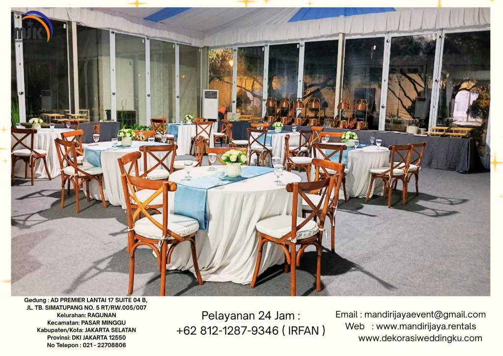 Rental Tenda, Alat Catering,Cross Back Chairs Bogor