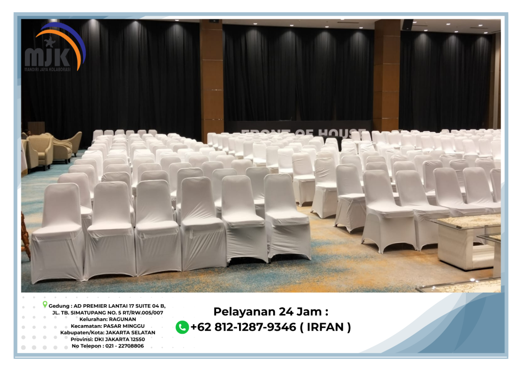 Sewa Kursi Cover Putih,Tiang Antrian Area Jakarta