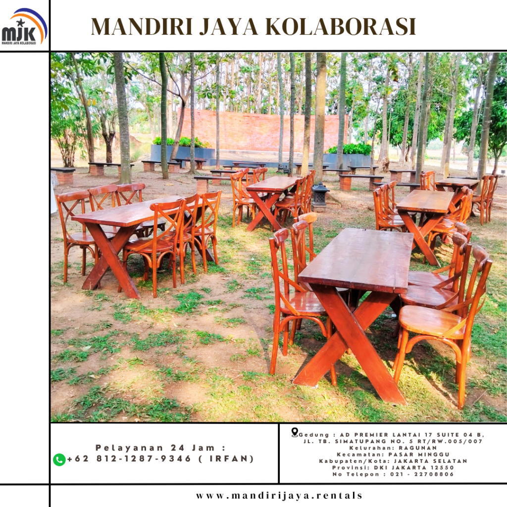 Sewa Kursi Cross Back,Meja Taman Extra Jakarta