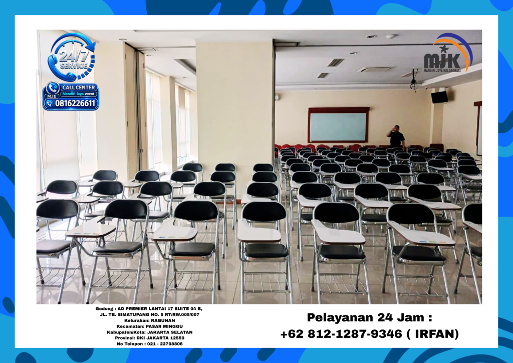 Sewa Kursi Kuliah Hitam Stainless kokoh Area Jakarta Utara