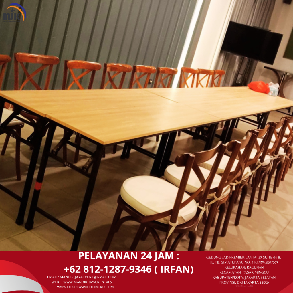 Sewa Kursi Silang Meja Ibm Hpl polos Jakarta
