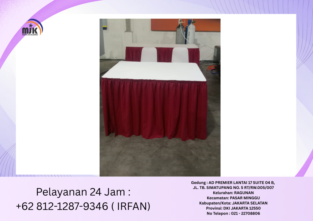 Sewa Kursi,Meja Kotak Full Cover Jakarta 