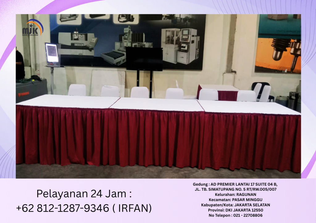 Sewa Kursi,Meja Kotak Full Cover Jakarta 