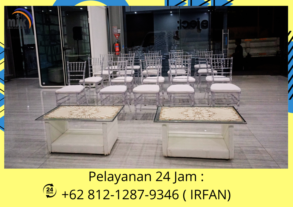 Sewa Meja Kaca VIP,Kursi Tiffany Acrylic jakarta