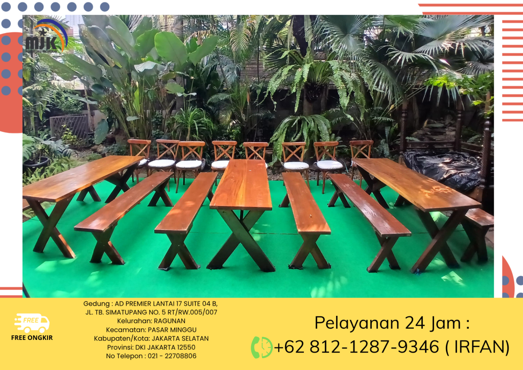 Sewa Meja Taman Dan Bangku Taman Kaki Silang Jakbar