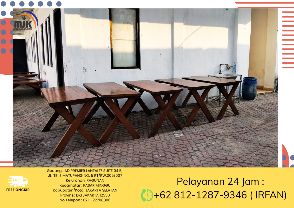 Sewa Meja Taman Dan Bangku Taman Kaki Silang Jakbar