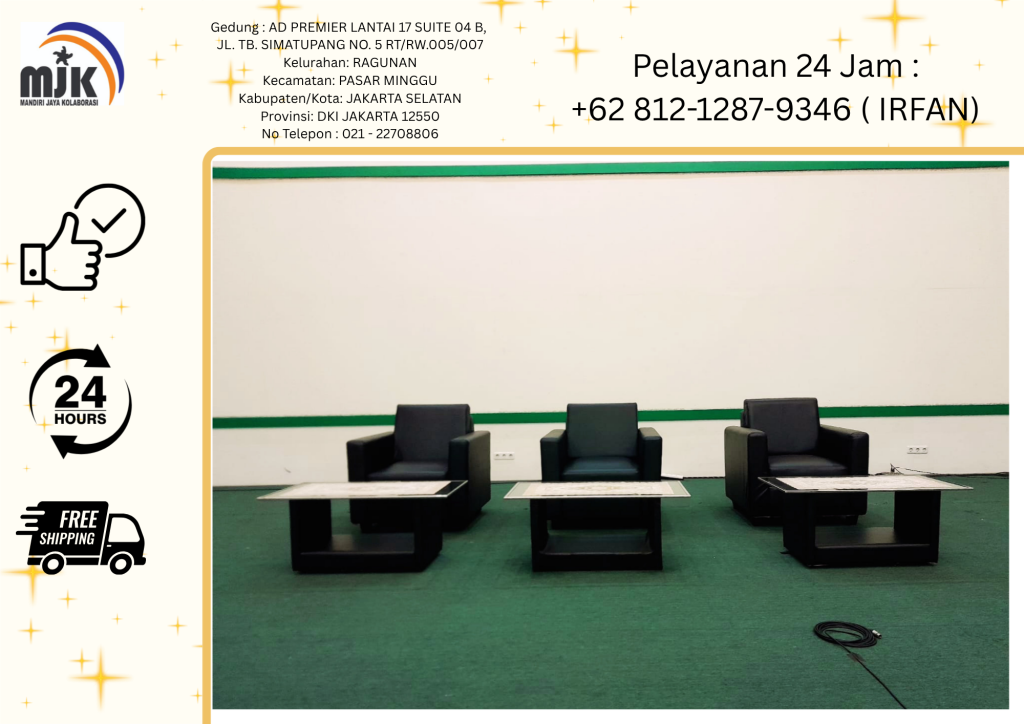 Sewa Sofa Single Warna Hitam,Putih Depok