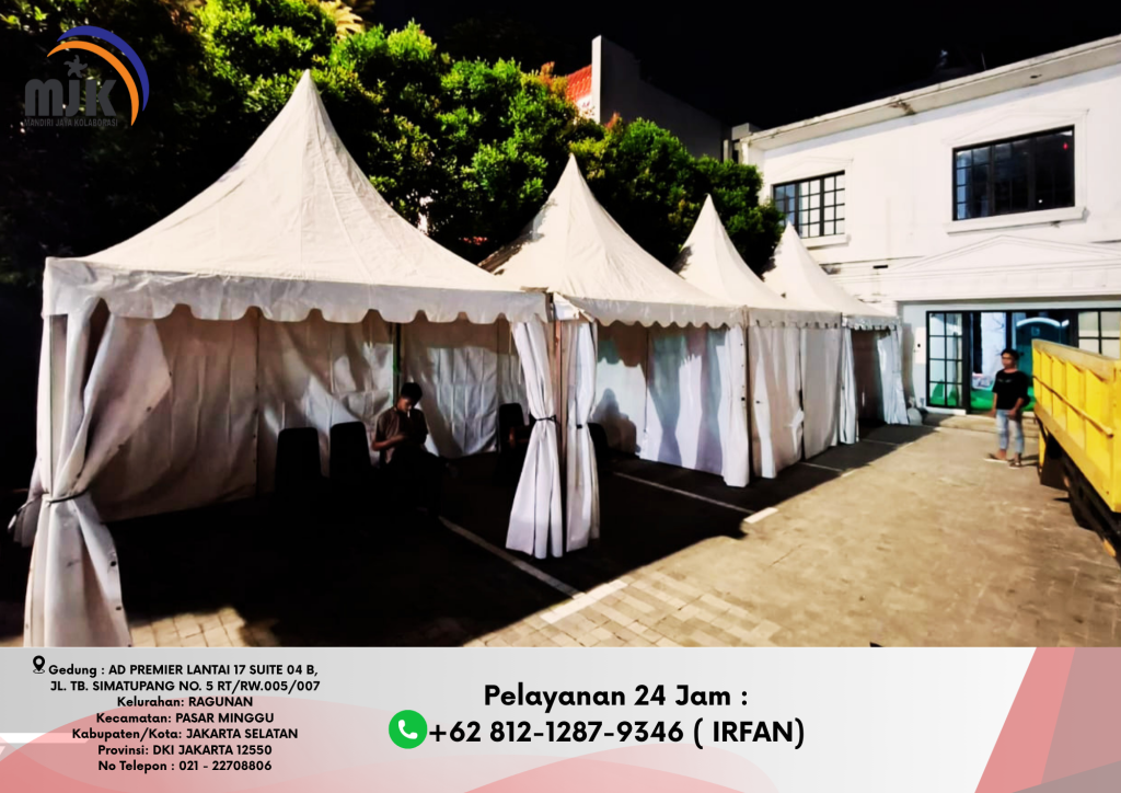 Sewa Tenda Kerucut Atau Tenda Sarnafil Putih Jakarta