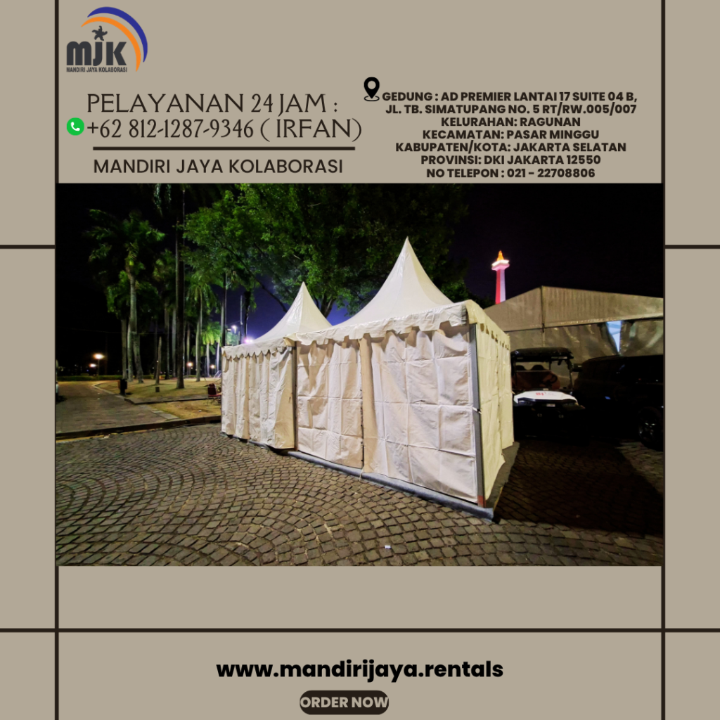 Sewa Tenda Kerucut,Tenda Bazar,Tenda plafon Putih Jakarta