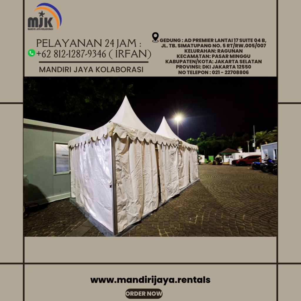 Sewa Tenda Kerucut,Tenda Bazar,Tenda plafon Putih Jakarta