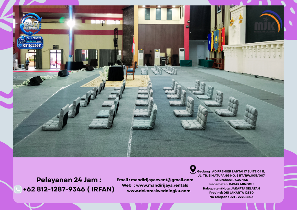 Sewa Kursi Lesehan Abu Abu Event Purwokerto