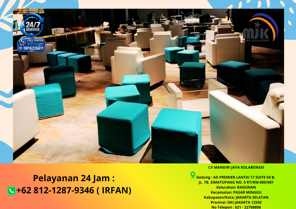 Rental Puff Dan Sofa Event Park Hyat Jakarta +62 812-1287-9346 IRFAN