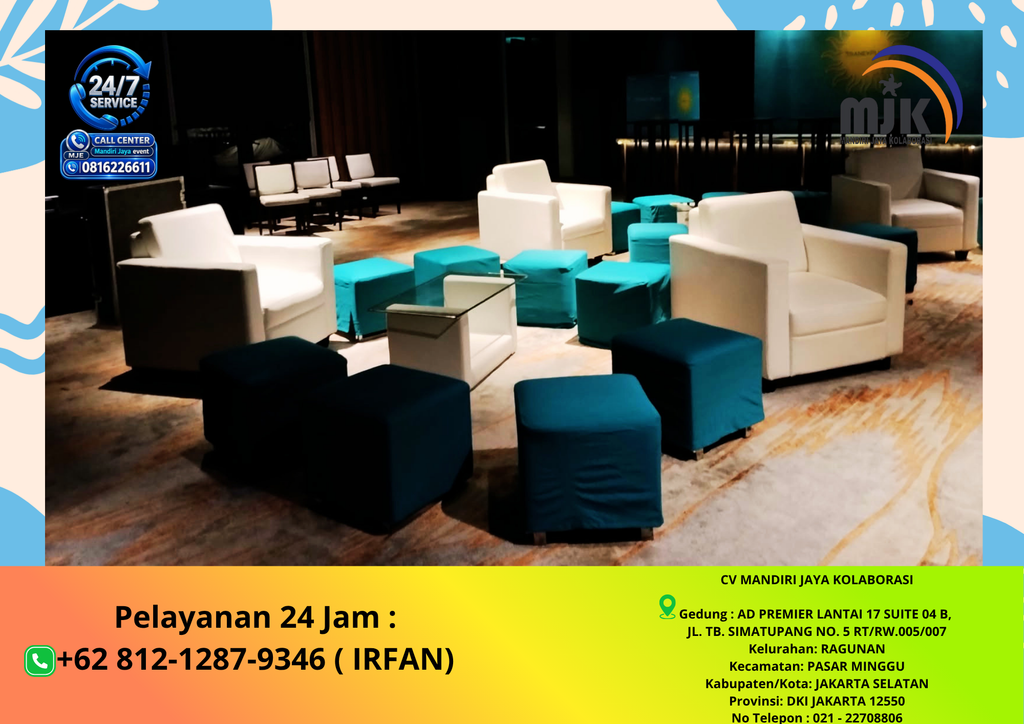 Rental Puff Dan Sofa Event Park Hyat Jakarta +62 812-1287-9346 IRFAN