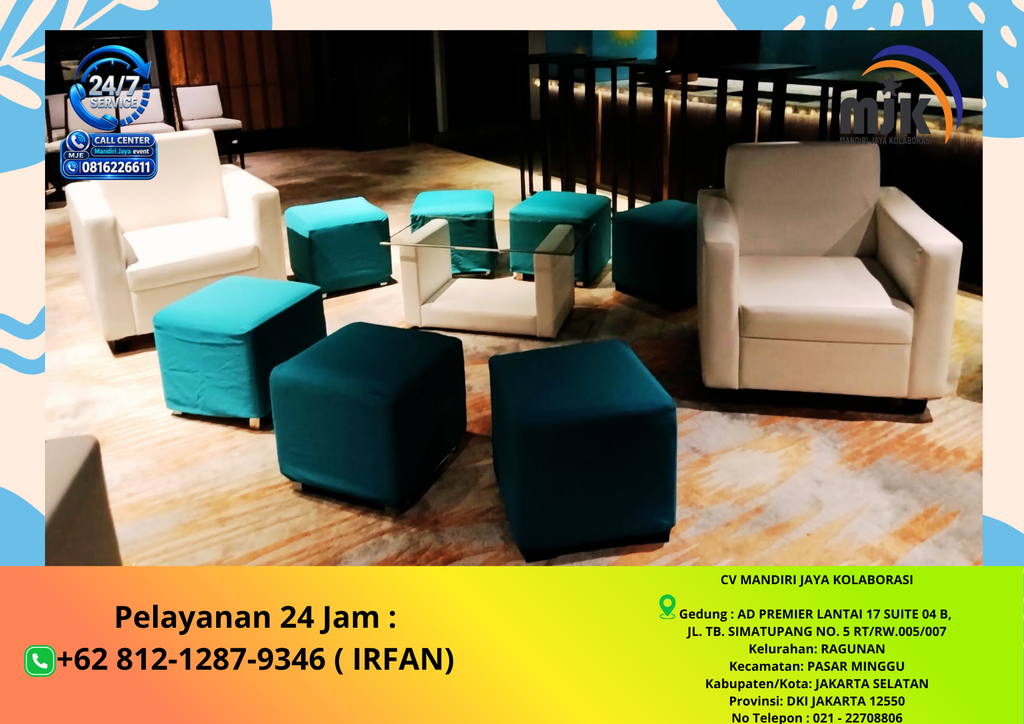 Rental Puff Dan Sofa Event Park Hyat Jakarta +62 812-1287-9346 IRFAN
