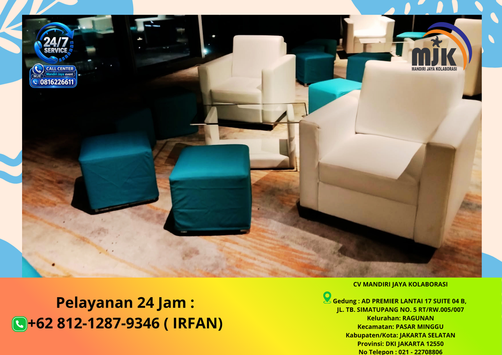 Rental Puff Dan Sofa Event Park Hyat Jakarta +62 812-1287-9346 IRFAN