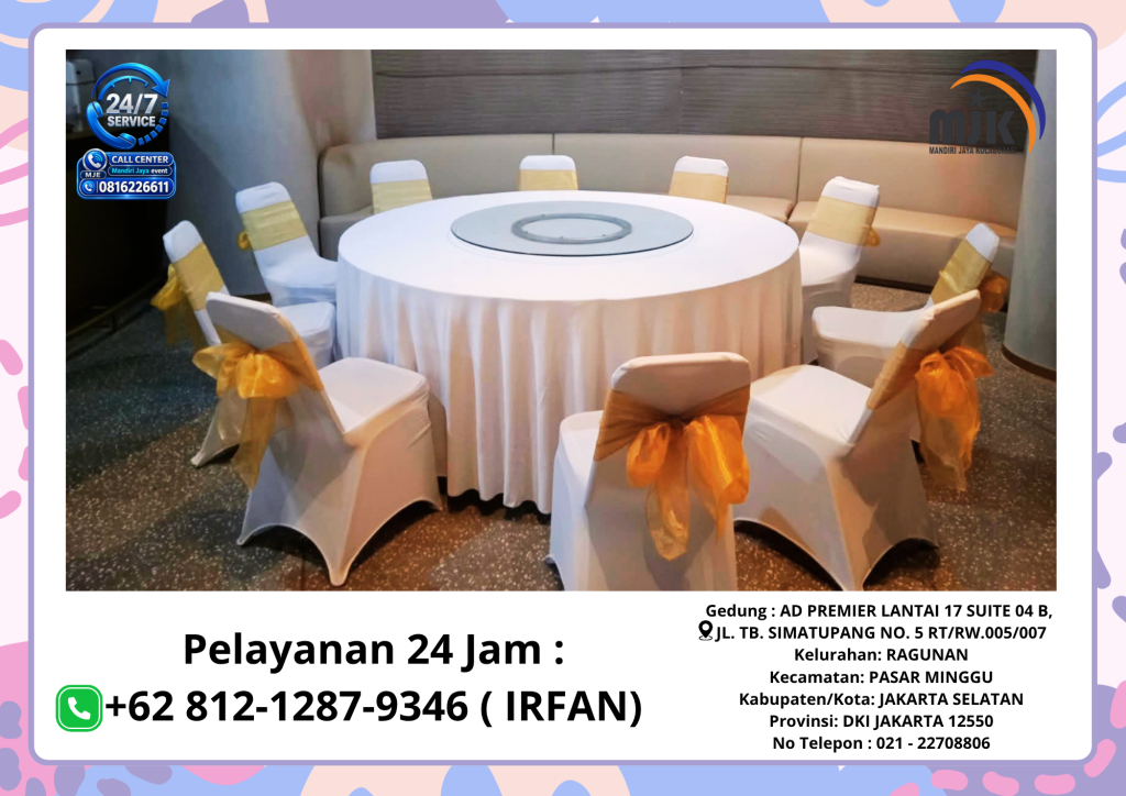 Rental Round Table Set Lazy Suzzan Jakarta 081212879346 IRFAN