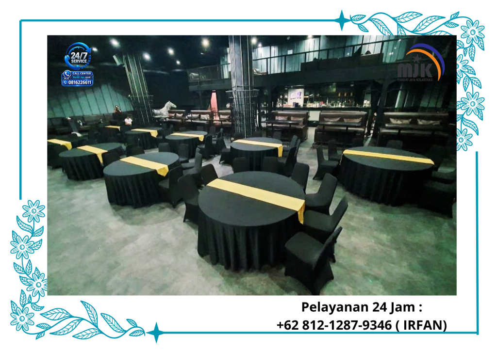 Rental Sarung Kursi Dan Taplak Meja Hitam Jakarta 081212879346 IRFAN