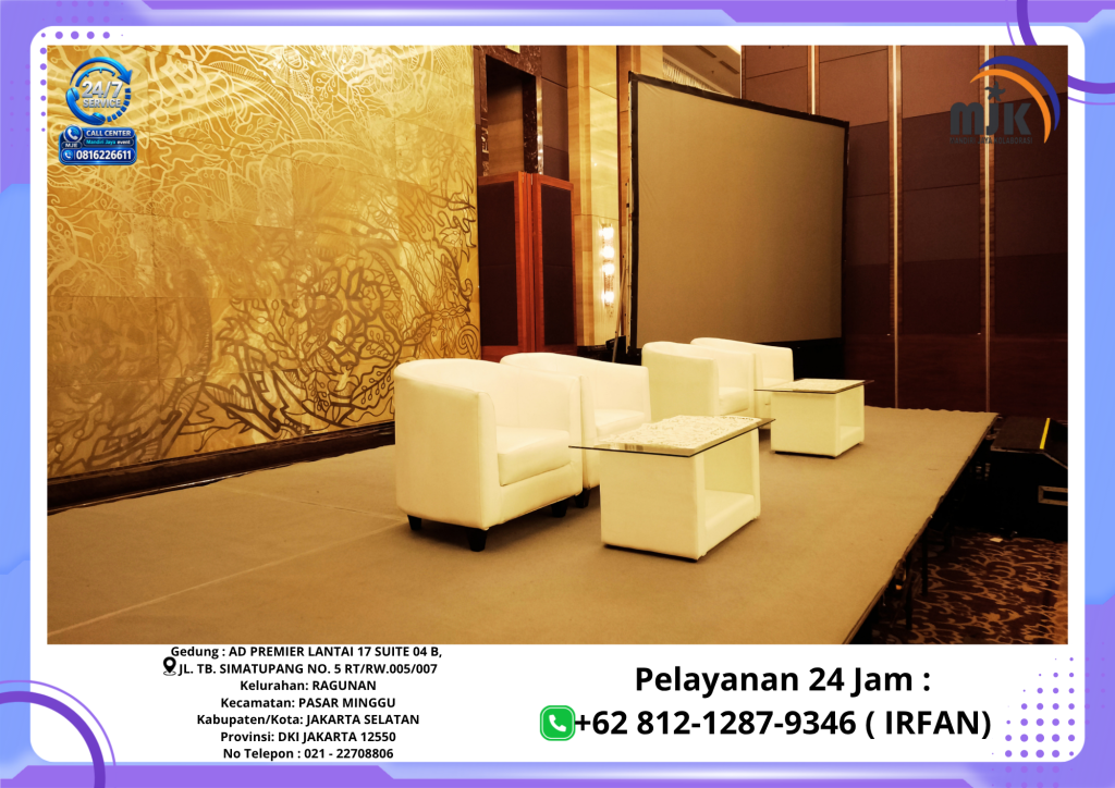 Rental Sofa Single Type Oval Putih Jakarta 081212879346 IRFAN