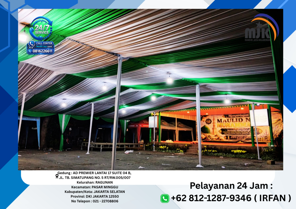 Rental Tenda Serut dan Tenda Plafon Jakarta 081212879346 IRFAN