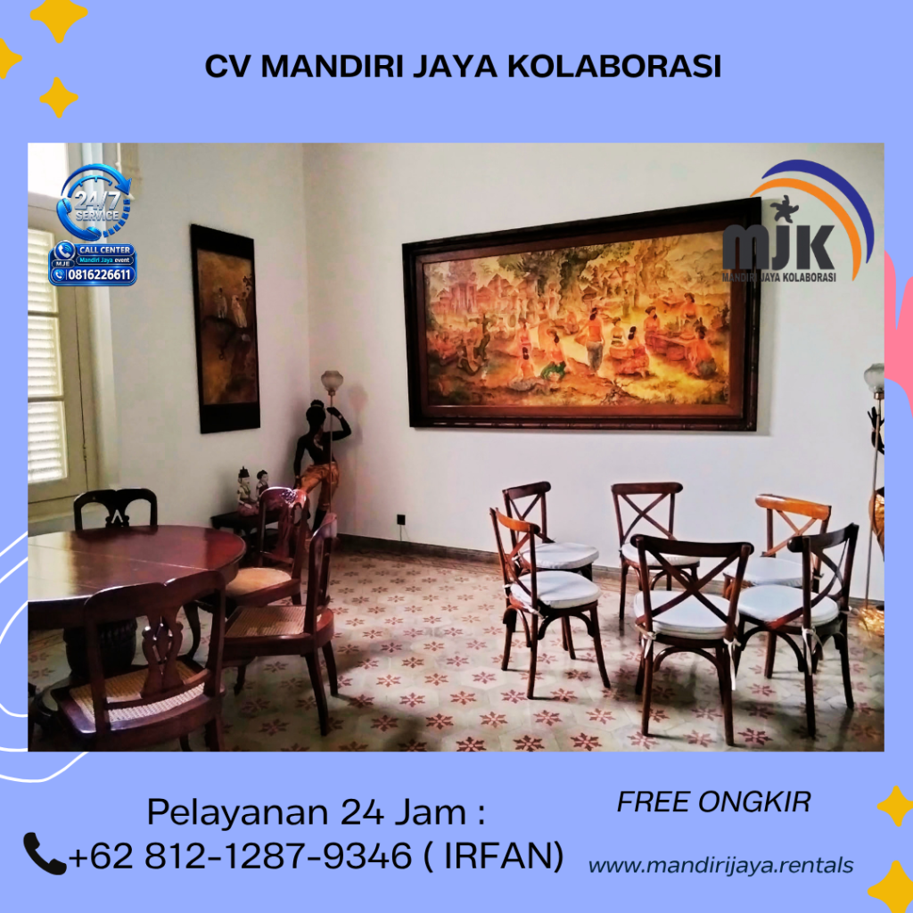Rental Cross Chairs,Round Table Cikini Jakarta 081212879346 IRFAN