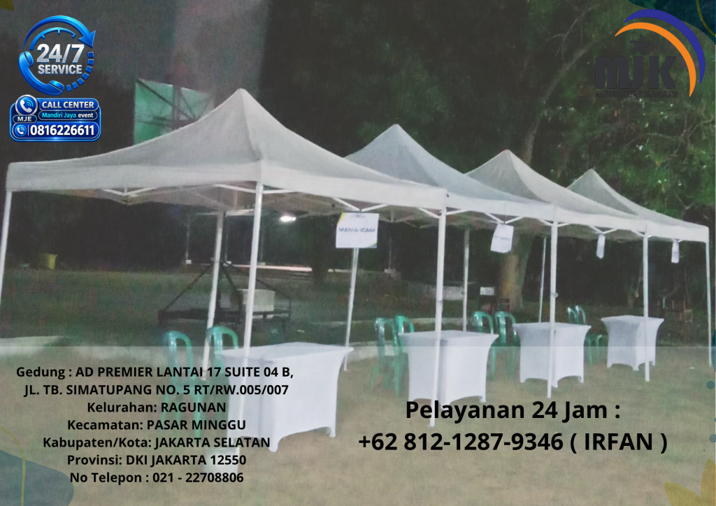 Rental Tenda Bazar 2x2m Atap Putih Bekasi 081212879346