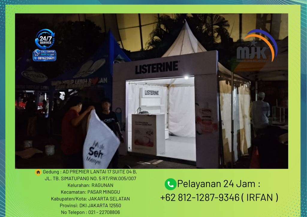 Rental Tenda Sarnafil Set Fascia, backdrop Bogor 081212879346