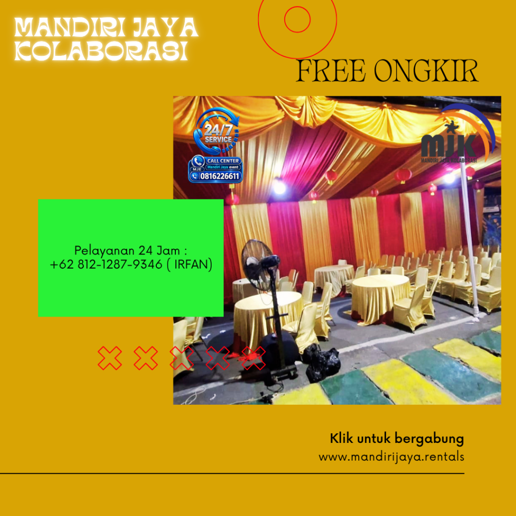 Rental Tenda Serut Marun Gold Tamansari Jakbar 081212879346 IRFAN
