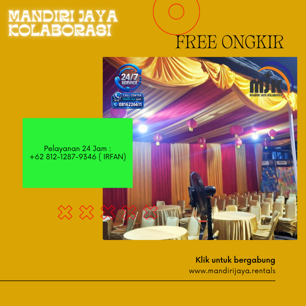 Rental Tenda Serut Marun Gold Tamansari Jakbar 081212879346 IRFAN