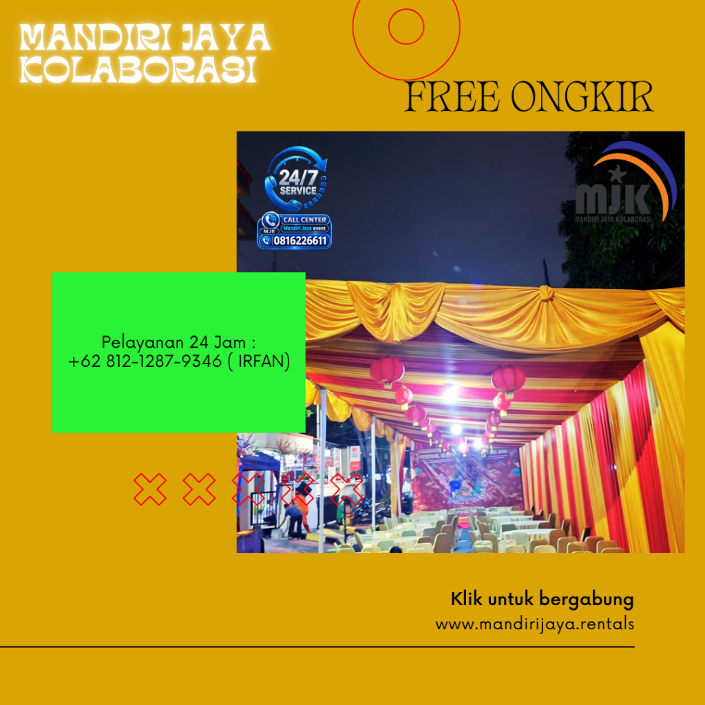 Rental Tenda Serut Marun Gold Tamansari Jakbar 081212879346 IRFAN