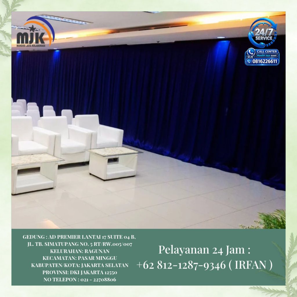 Rental Tirai Biru Jakarta 081212879346