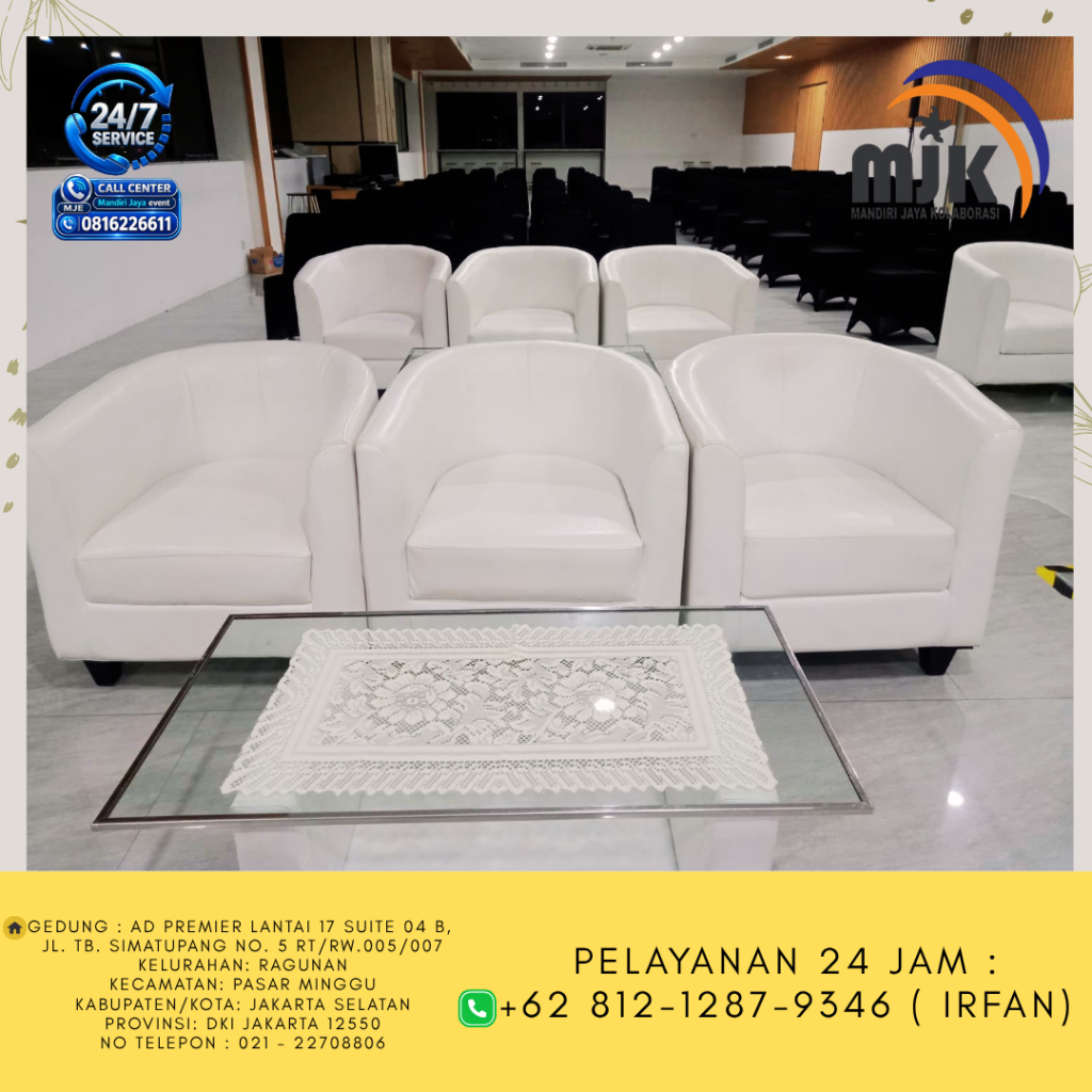 Sewa Sofa Putih cikarang 081212879346