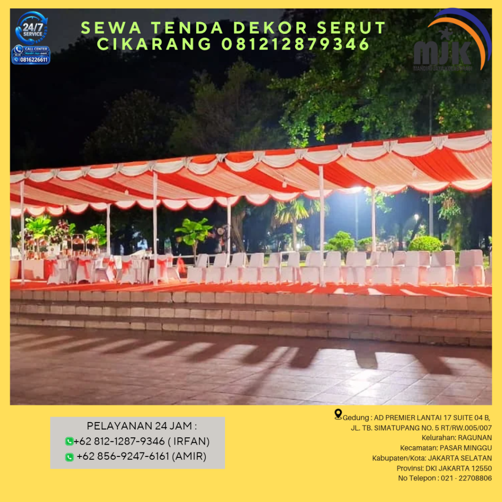 SEWA TENDA DEKOR SERUT CIKARANG 081212879346