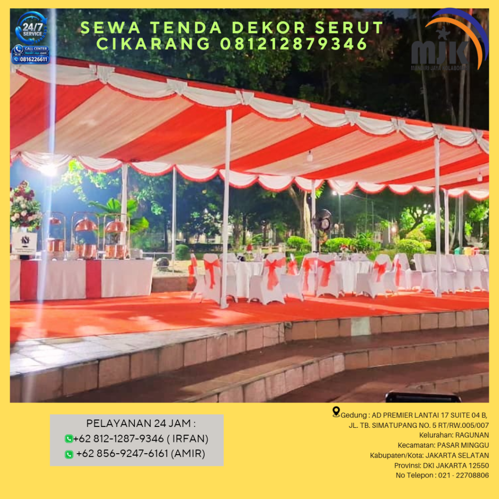 SEWA TENDA DEKOR SERUT CIKARANG 081212879346