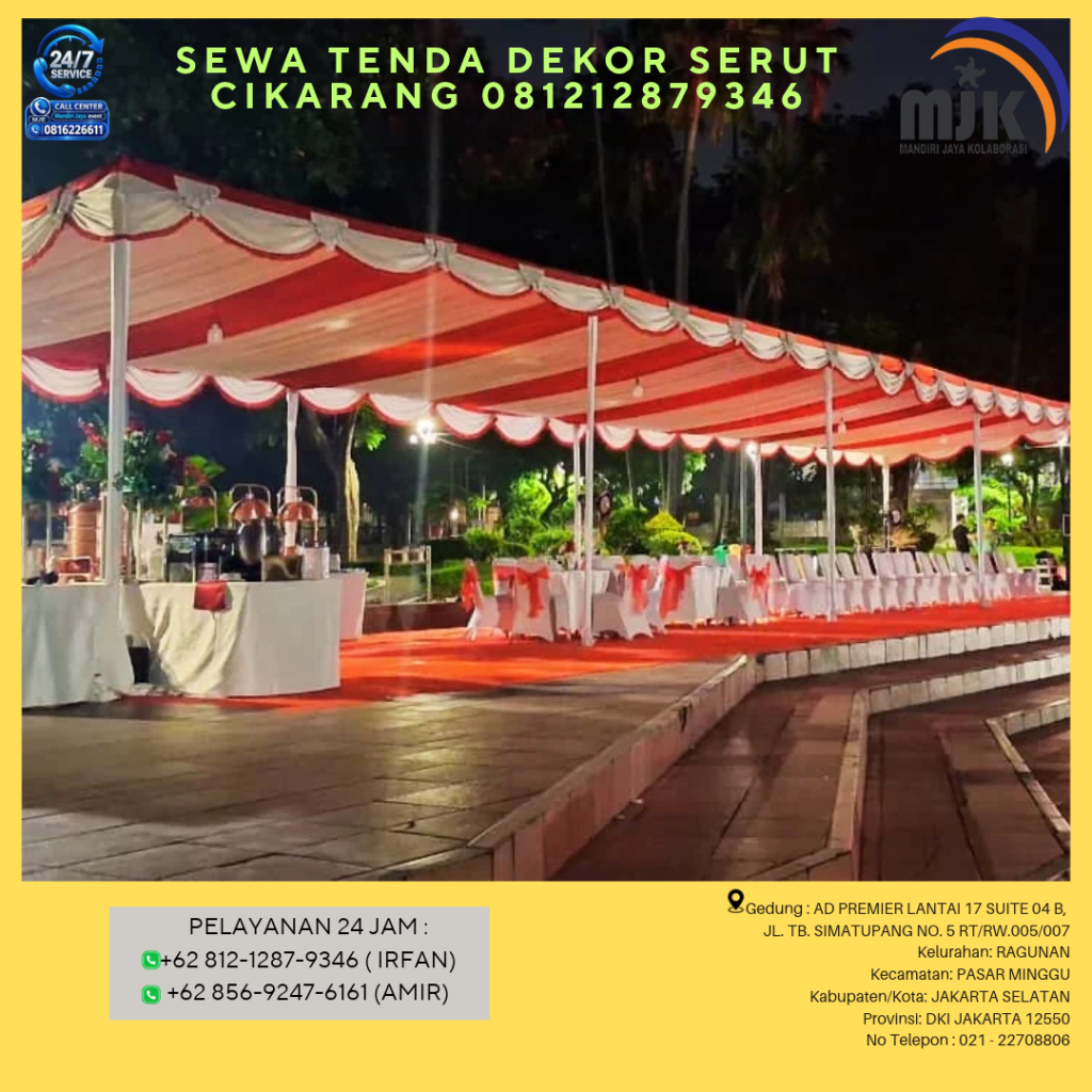 SEWA TENDA DEKOR SERUT CIKARANG 081212879346