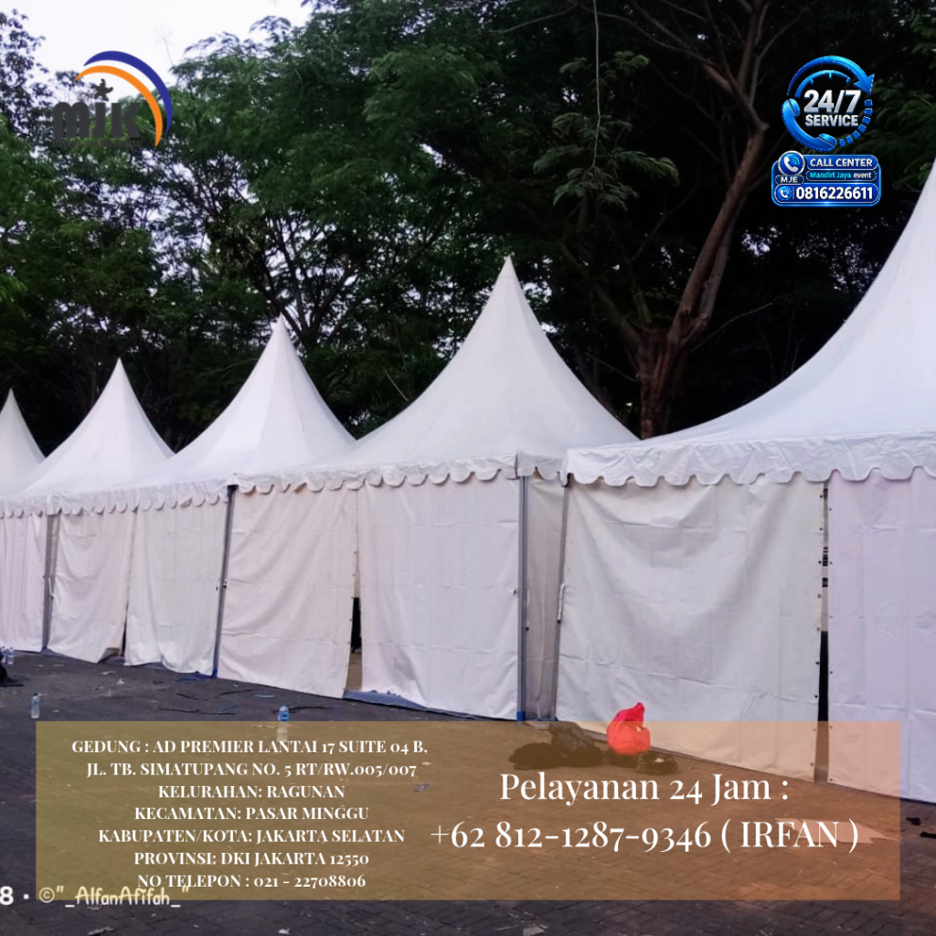Sewa Tenda Sarnafil Kerucut Putih Jakarta 081212879346